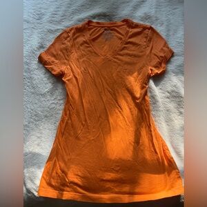 Faded Glory Orange V-Neck Short Sleeve Tee